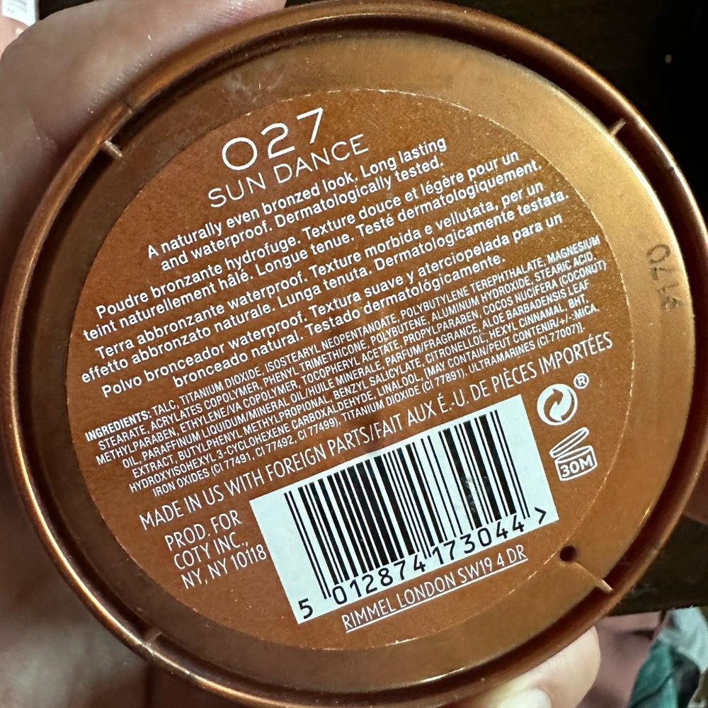 Rimmel bronzer sundance